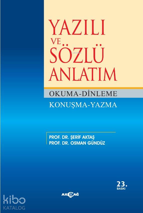 Yazılı ve Sözlü Anlatım - Şerif Aktaş