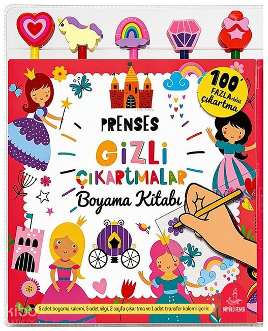 Prenses Gizli Çıkartmalar Boyama Kitabı Seti - Kolektif