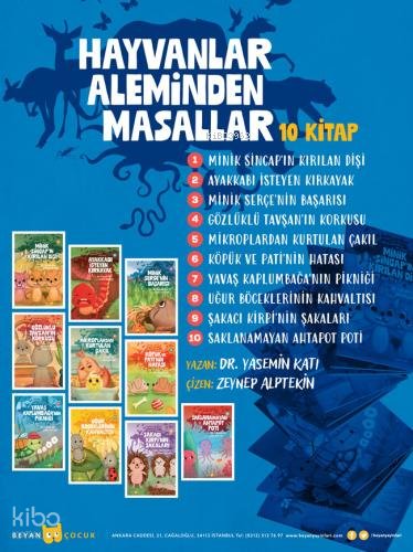 Hayvanlar Aleminden Masallar Seti 10 Kitap - Yasemin Katı