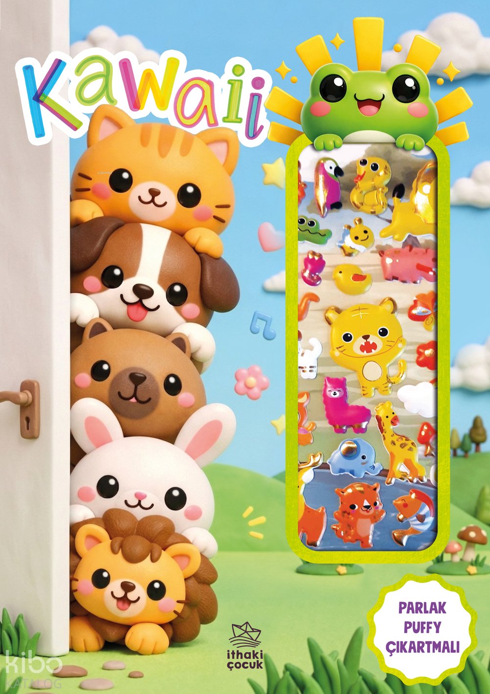 Kawaii - Puffy Parlak Çıkartmalı Boyama Kitabı