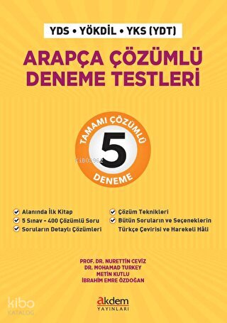 Arapça Çözümlü Deneme Testleri - Nurettin Ceviz