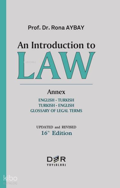 An İntroduction To Law - Rona Aybay
