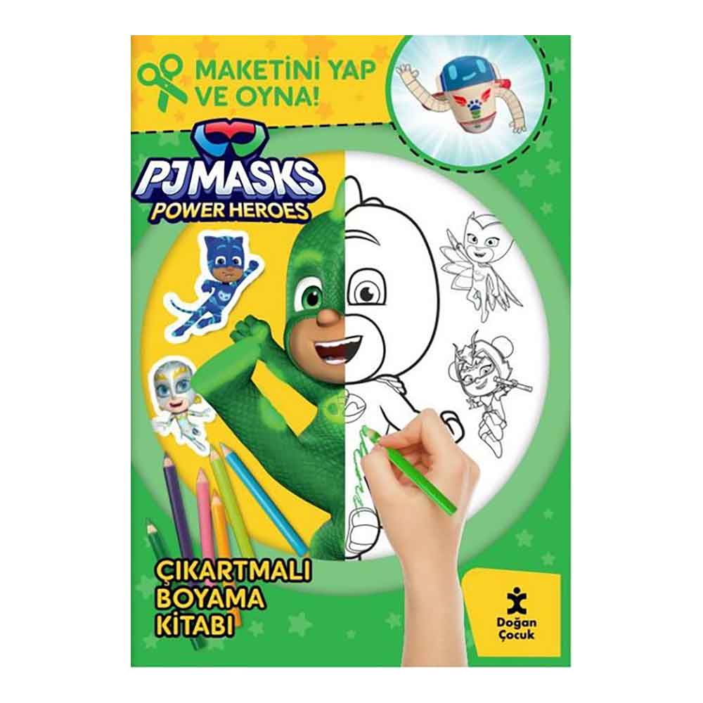 BOYAMA KİTABI - PJMASKS POWER HERCES ÇIKARTMALI
