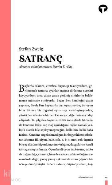 Satranç - Stefan Zweig
