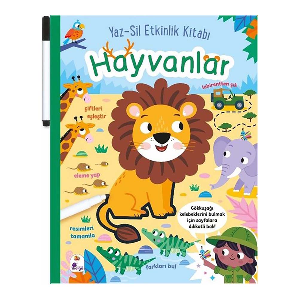 YAZ SİL ETKİNLİK KİTABI - HAYVANLAR