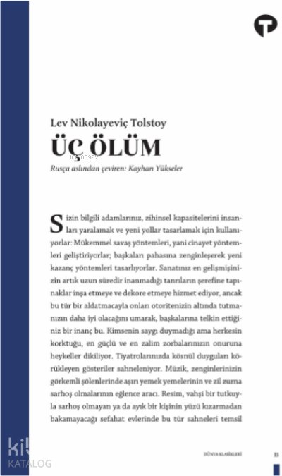Üç Ölüm - Lev Nikolayeviç Tolstoy