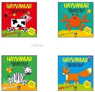 Hayvanlar Eğlenceli Şekiller 4 Kitaplık Set - Kolektif