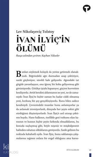İvan İlyiç'in Ölümü - Lev Nikolayeviç Tolstoy