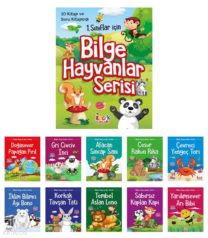BİLGE HAYVANLAR SERİSİ 1.SINIFLAR (10 KİTAP)