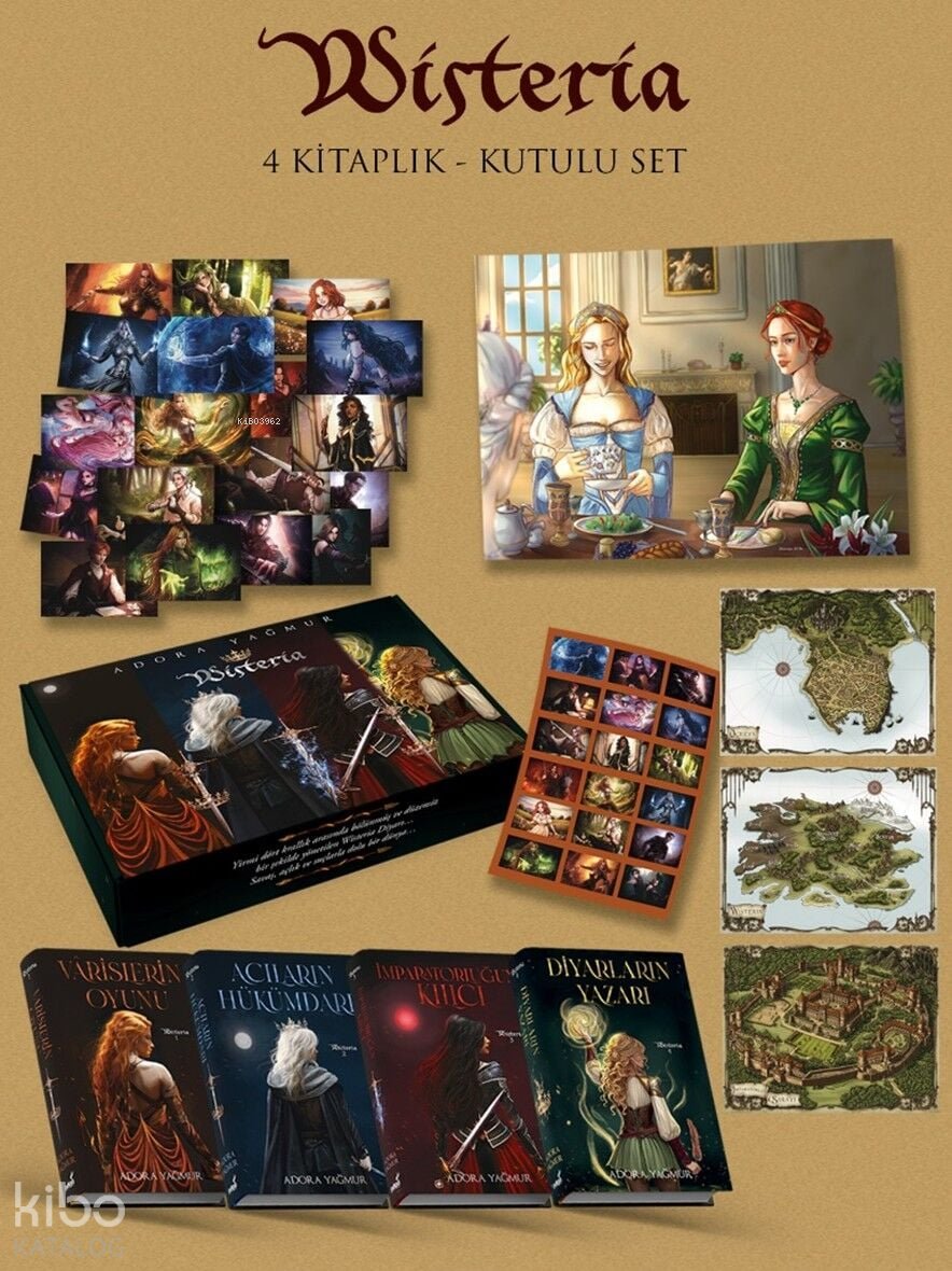 Wisteria Serisi (4 Kitap - Ciltli - Kutulu) - Adora Yağmur