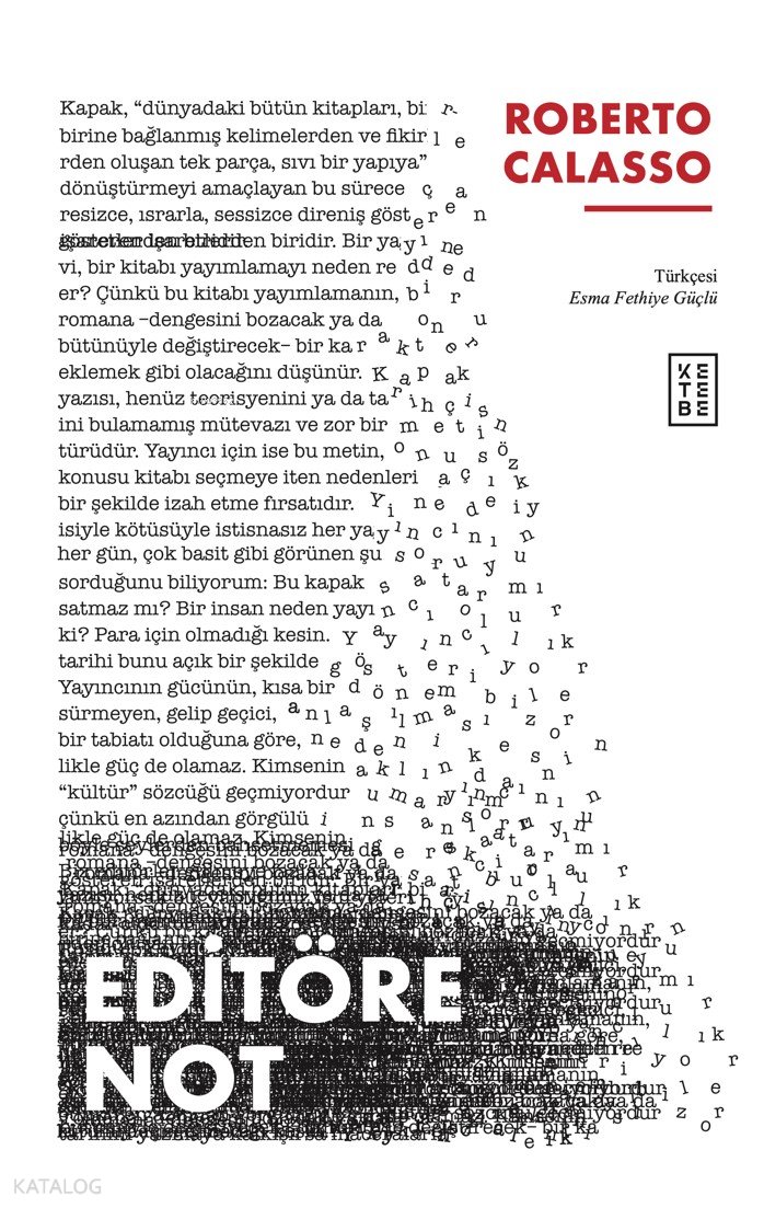 Editöre Not - Roberto Calasso