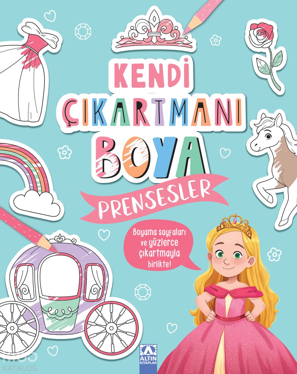 Kendi Çıkartmanı Boya - Prensesler - Kolektif