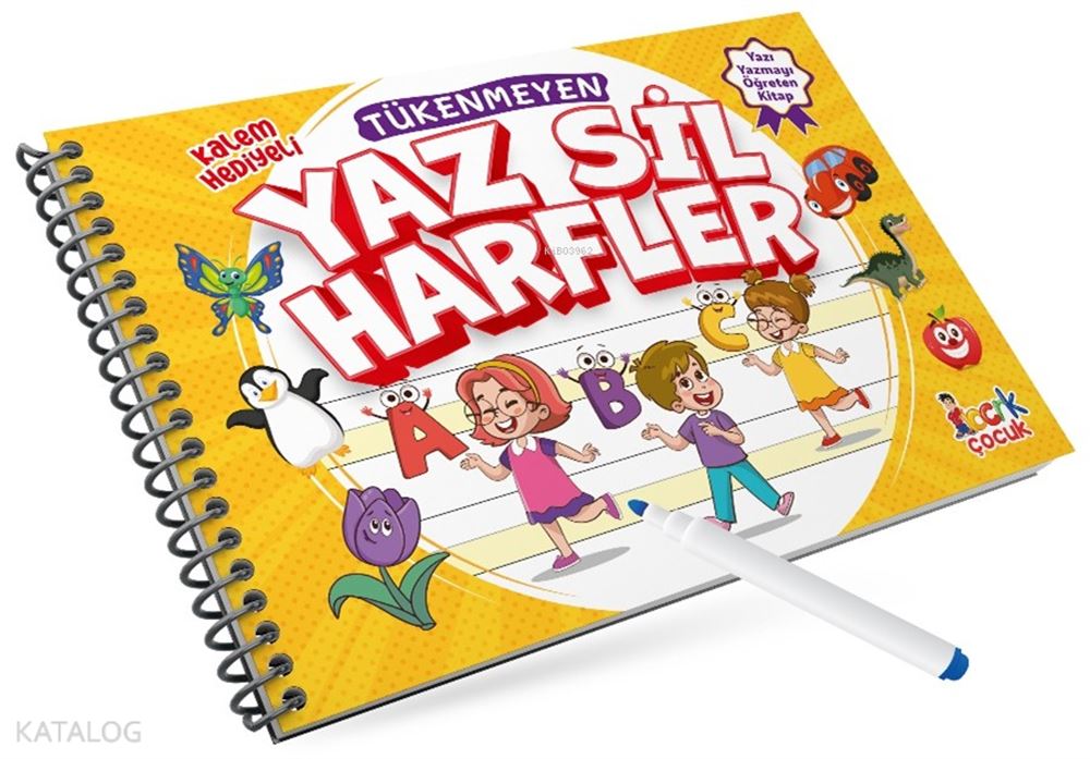 TÜKENMEYEN YAZ SİL HARFLER (SPİRALLİ)