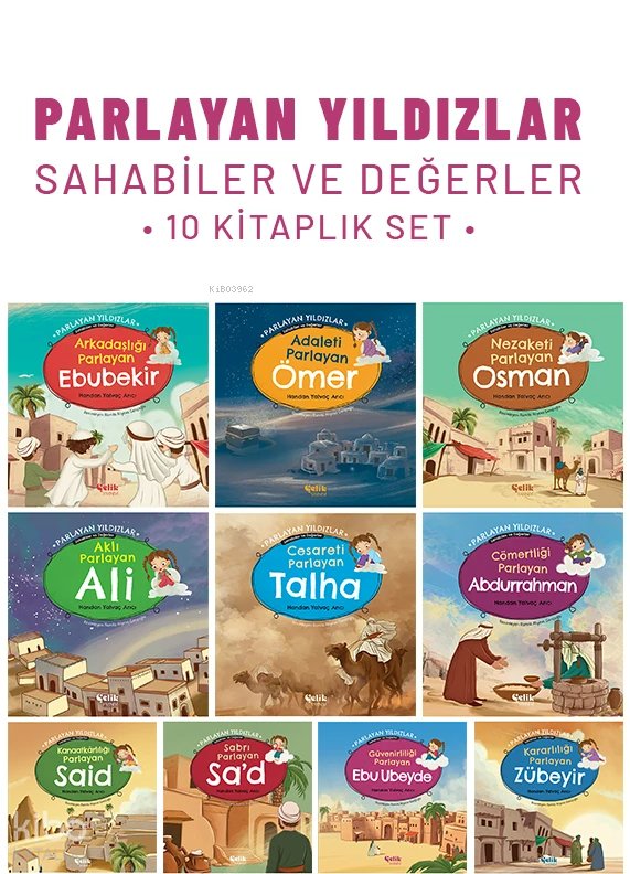 Parlayan Yıldızlar - Sahabiler ve Değerler (10 Kitap Set) - Handan Yalvaç Arıcı