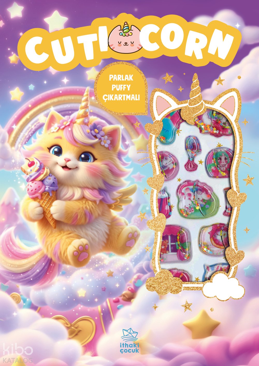 Cuticorn - Puffy Parlak Çıkartmalı Boyama Kitabı