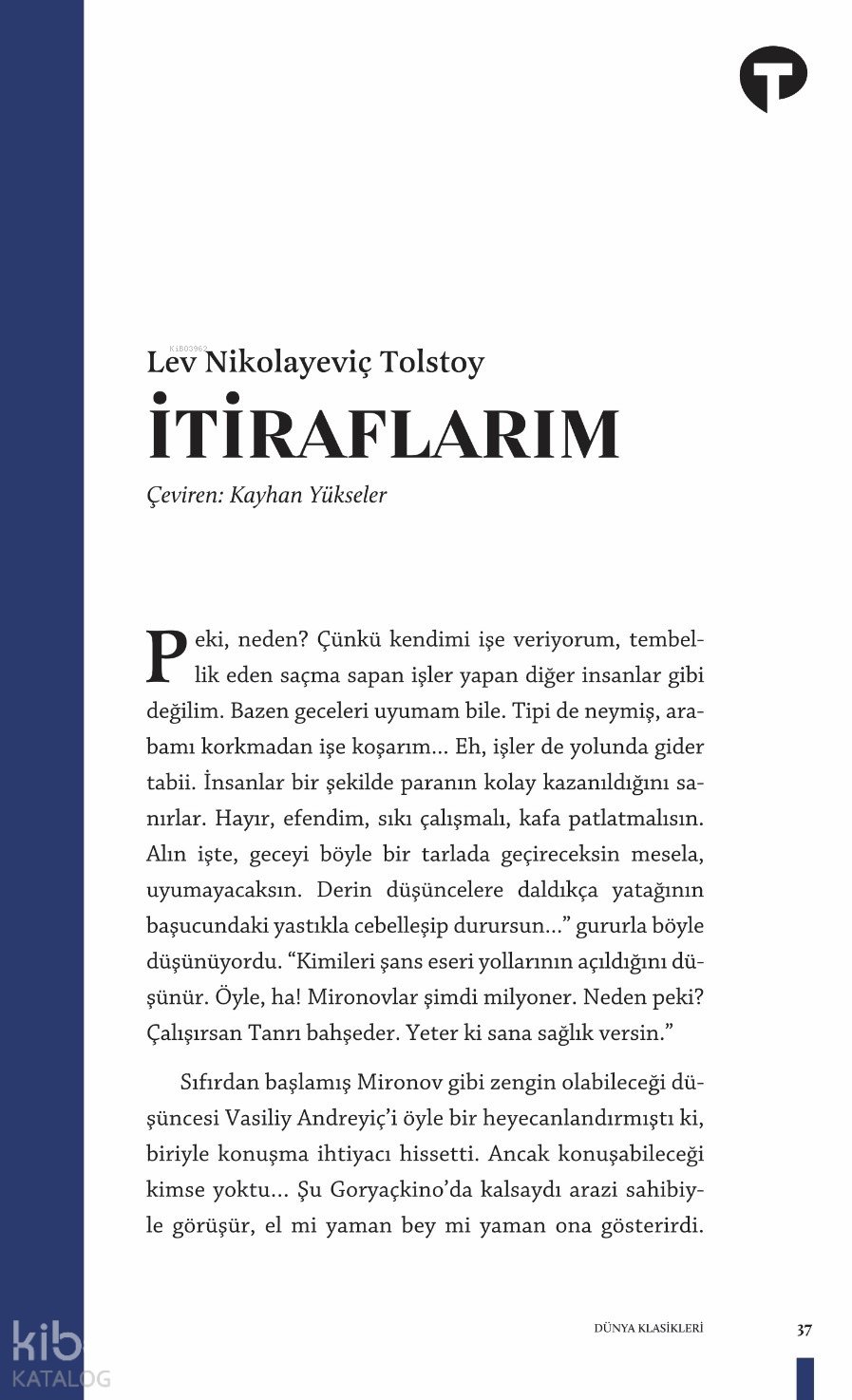 İtiraflarım - Lev Nikolayeviç Tolstoy